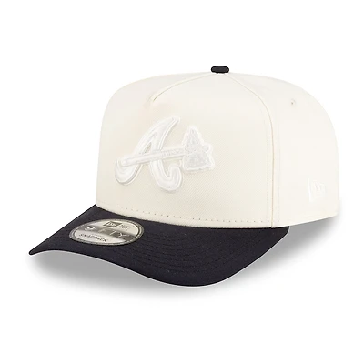 Atlanta Braves Chrome and Navy New Era 9FIFTY A-Frame Snapback Hat