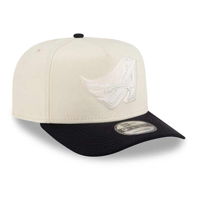 Anaheim Angels Chrome and Navy New Era 9FIFTY A-Frame Snapback Hat