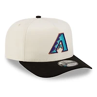 Arizona Diamondbacks Chrome and Black Main Logo 2Tone New Era 9FIFTY A-Frame Snapback Hat