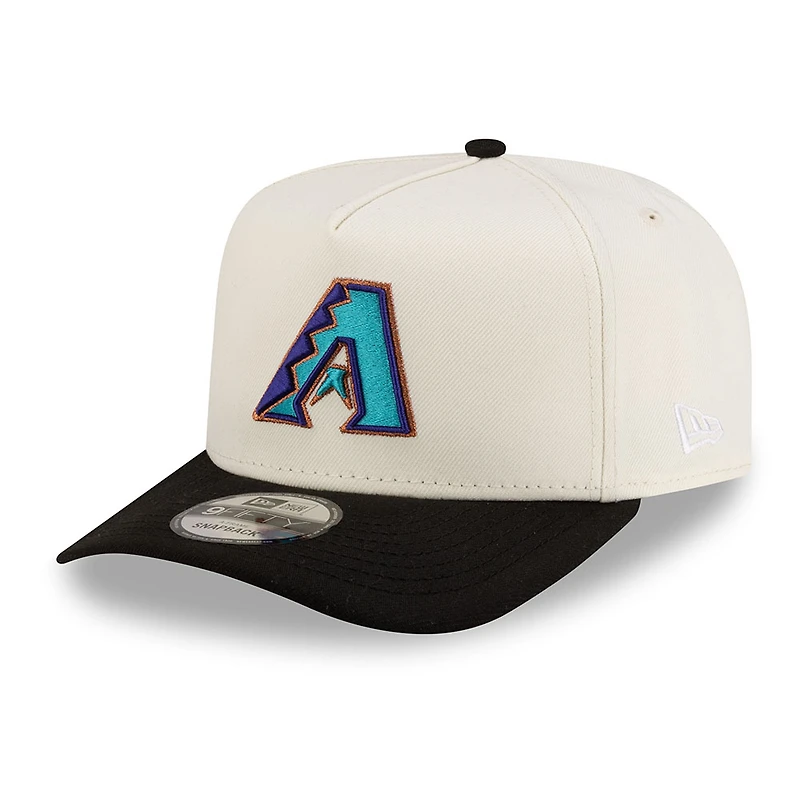 Arizona Diamondbacks Chrome and Black Main Logo 2Tone New Era 9FIFTY A-Frame Snapback Hat