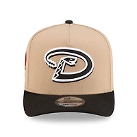 Arizona Diamondbacks Camel Brown and Black with Red Rose Side Patch New Era 9FIFTY A-Frame Snapback Hat