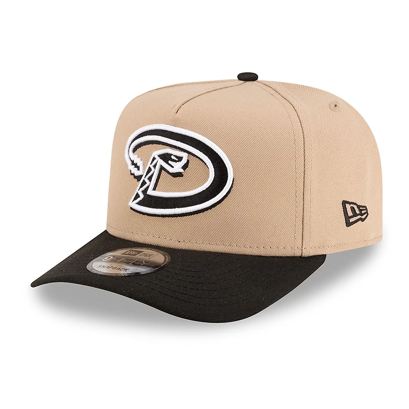 Arizona Diamondbacks Camel Brown and Black with Red Rose Side Patch New Era 9FIFTY A-Frame Snapback Hat