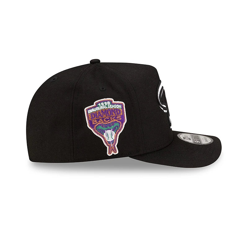 Arizona Diamondbacks Black 1998 Inaugural Season Patch Pink UV New Era 9FIFTY A-Frame Snapback Hat