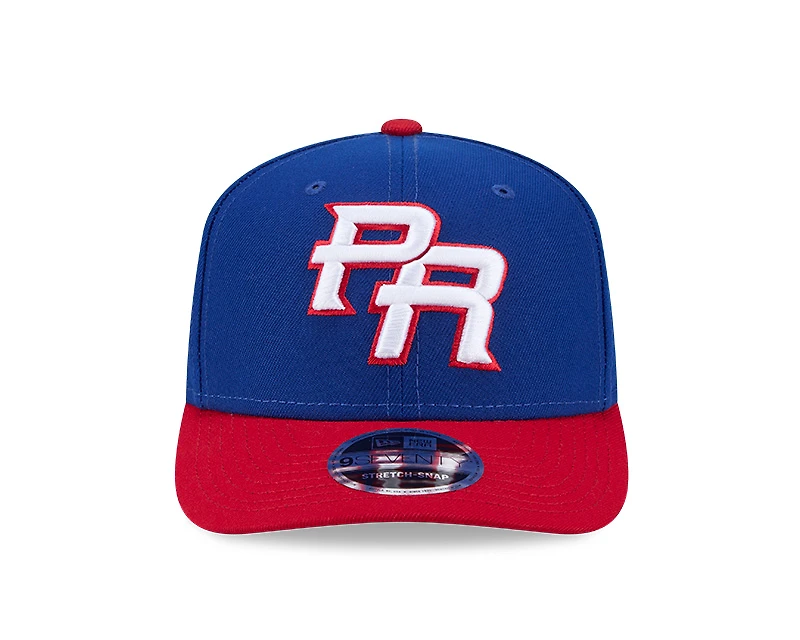 Puerto Rico Royal and Red 2026 World Baseball Classic WBC New Era 9SEVENTY Stretch Snapback Hat
