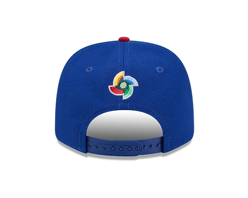 Puerto Rico Royal and Red 2026 World Baseball Classic WBC New Era 9SEVENTY Stretch Snapback Hat