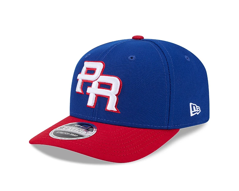 Puerto Rico Royal and Red 2026 World Baseball Classic WBC New Era 9SEVENTY Stretch Snapback Hat