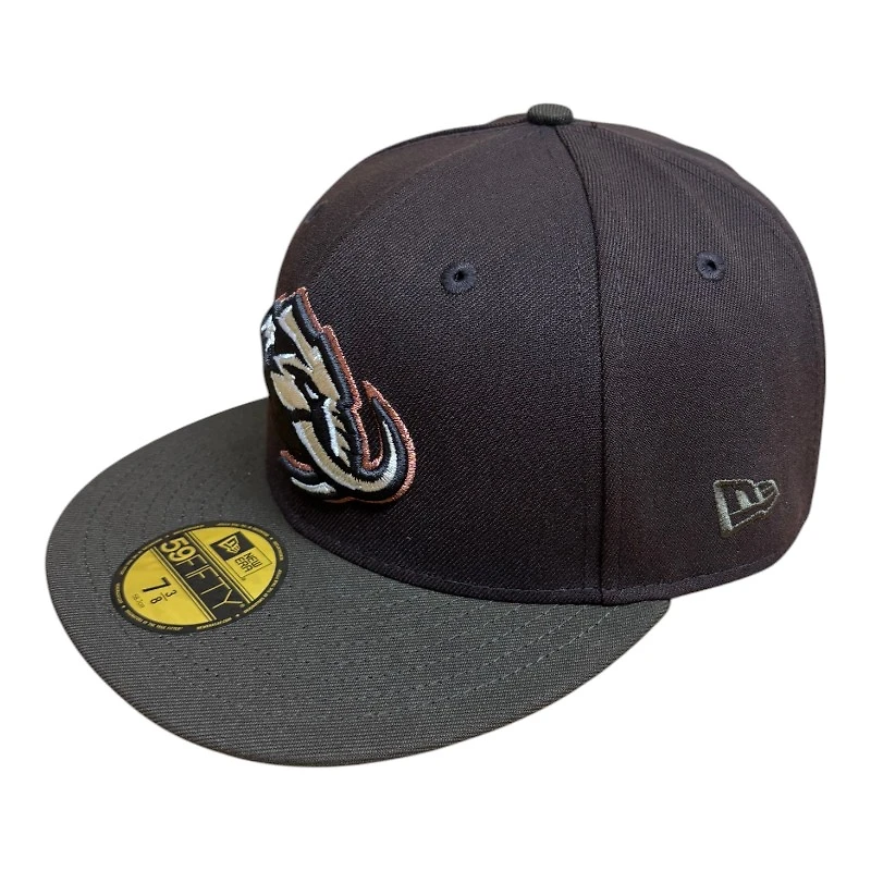 Utah Mammoth Burnt Wood and Walnut 2Tone "U" Tusk Patch Mountain Blue UV New Era 59FIFTY Fitted Hat