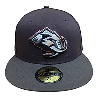 Utah Mammoth Burnt Wood and Walnut 2Tone "U" Tusk Patch Mountain Blue UV New Era 59FIFTY Fitted Hat