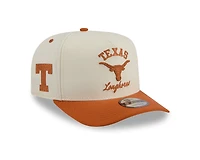 Texas Longhorns Chrome and Burnt Orange Arched New Era 9FIFTY A-Frame Snapback Hat