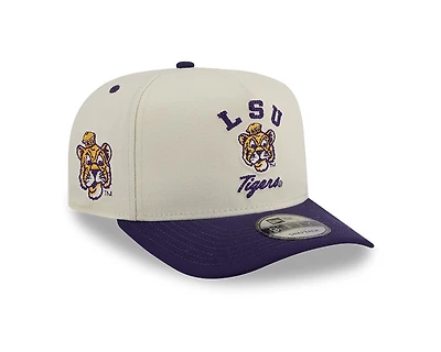 LSU Tigers Chrome and Purple Arched New Era 9FIFTY A-Frame Snapback Hat