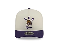 LSU Tigers Chrome and Purple Arched New Era 9FIFTY A-Frame Snapback Hat