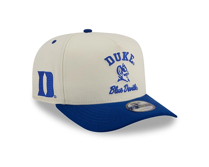 Duke Blue Devils Chrome and Royal Arched New Era 9FIFTY A-Frame Snapback Hat
