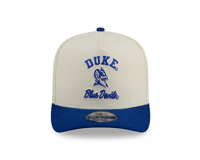 Duke Blue Devils Chrome and Royal Arched New Era 9FIFTY A-Frame Snapback Hat
