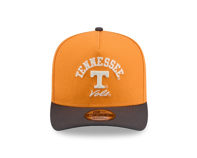 Tennessee Volunteers Orange and Black Arched New Era 9FIFTY A-Frame Snapback Hat