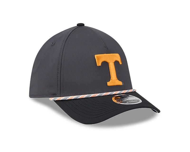Tennessee Volunteers Graphite and Black Roper New Era 39THIRTY M-Crown Stretch Fit Hat
