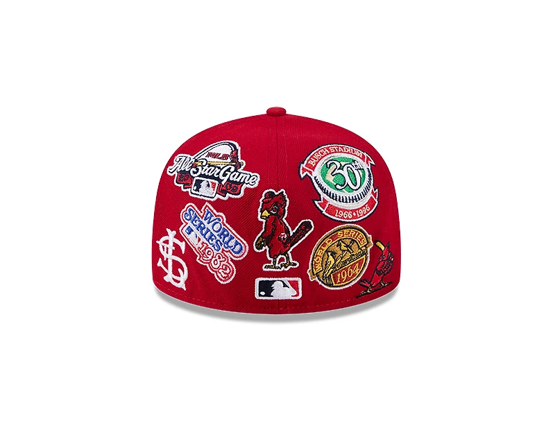 St. Louis Cardinals Patches All Over New Era 59FIFTY Fitted Hat
