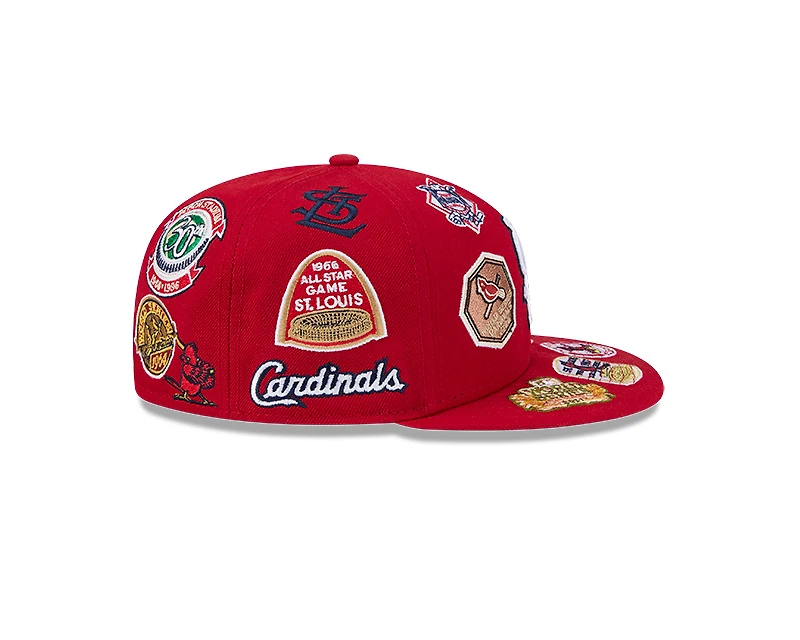 St. Louis Cardinals Patches All Over New Era 59FIFTY Fitted Hat