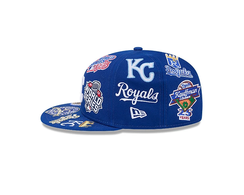 Kansas City Royals Patches All Over New Era 59FIFTY Fitted Hat
