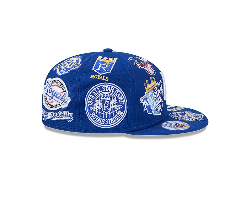 Kansas City Royals Patches All Over New Era 59FIFTY Fitted Hat