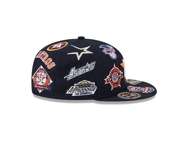 Houston Astros Patches All Over New Era 59FIFTY Fitted Hat