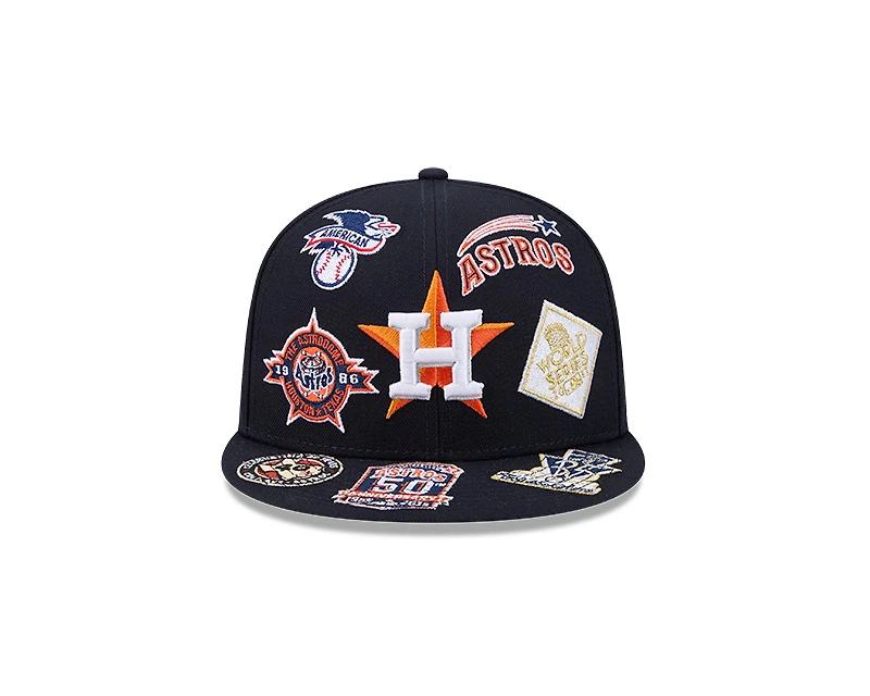 Houston Astros Patches All Over New Era 59FIFTY Fitted Hat