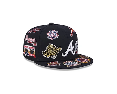 Atlanta Braves Patches All Over New Era 59FIFTY Fitted Hat
