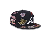 Atlanta Braves Patches All Over New Era 59FIFTY Fitted Hat