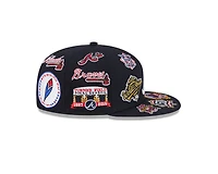 Atlanta Braves Patches All Over New Era 59FIFTY Fitted Hat
