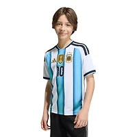 Youth Argentina National Team Lionel Messi 2026 FIFA X World Cup Home White Adidas Jersey