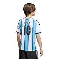 Youth Argentina National Team Lionel Messi 2026 FIFA X World Cup Home White Adidas Jersey