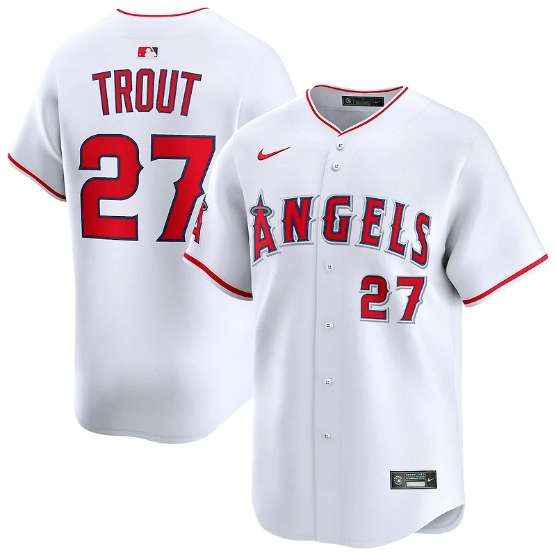 Los Angeles Angels Mike Trout White Home Nike Limited Player Jersey