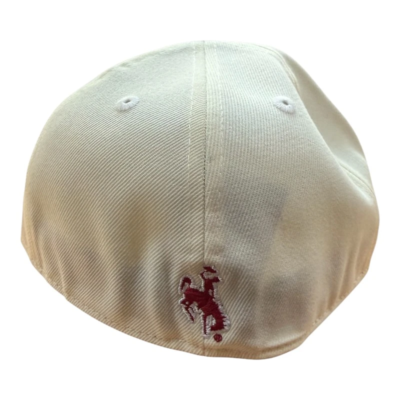 Wyoming Cowboys Chrome and Royal Script W New Era 59FIFTY Fitted Hat