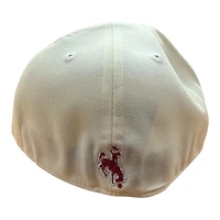 Wyoming Cowboys Chrome and Royal Script W New Era 59FIFTY Fitted Hat