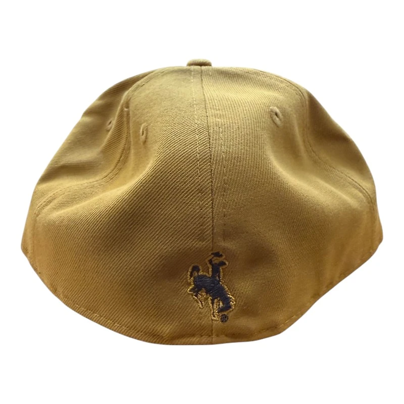 Wyoming Cowboys Panama Tan Script New Era 59FIFTY Fitted Hat