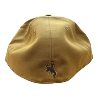 Wyoming Cowboys Panama Tan Script New Era 59FIFTY Fitted Hat