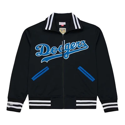 Los Angeles Dodgers Black and Royal Script Batting Practice Mitchell & Ness Jacket