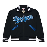Los Angeles Dodgers Black and Royal Script Batting Practice Mitchell & Ness Jacket