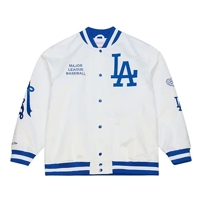 Los Angeles Dodgers White Cooperstown Collection Artic Lightweight Satin Full-Snap Mitchell & Ness Jacket