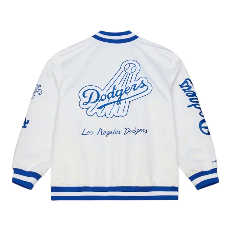 Los Angeles Dodgers White Cooperstown Collection Artic Lightweight Satin Full-Snap Mitchell & Ness Jacket