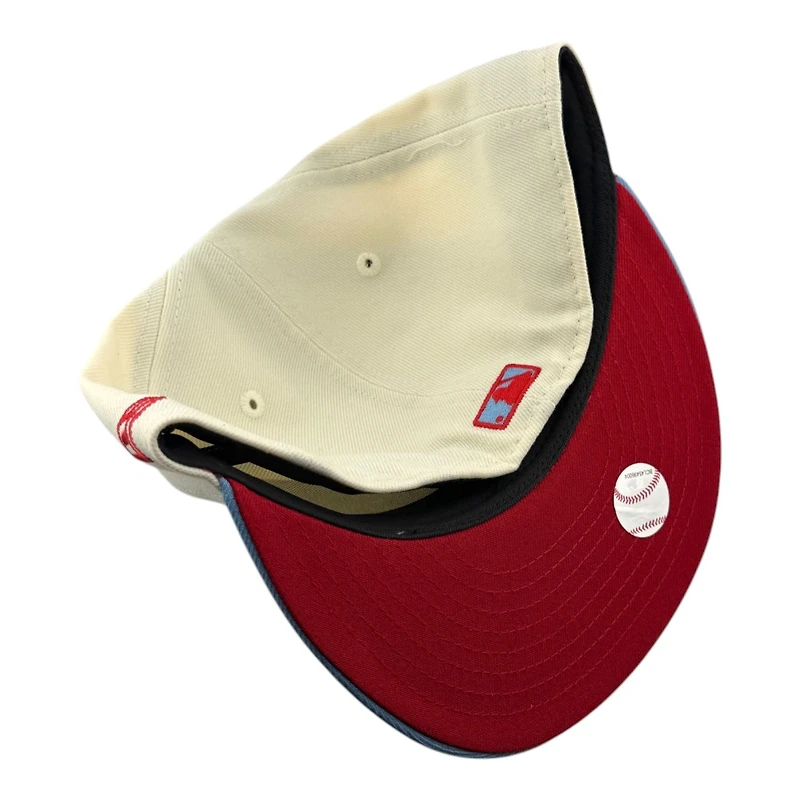 St. Louis Cardinals Chrome and Light Blue "The Lou" Script Arch Side Patch Red UV New Era 59FIFTY Fitted Hat