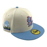 St. Louis Cardinals Chrome and Light Blue "The Lou" Script Arch Side Patch Red UV New Era 59FIFTY Fitted Hat