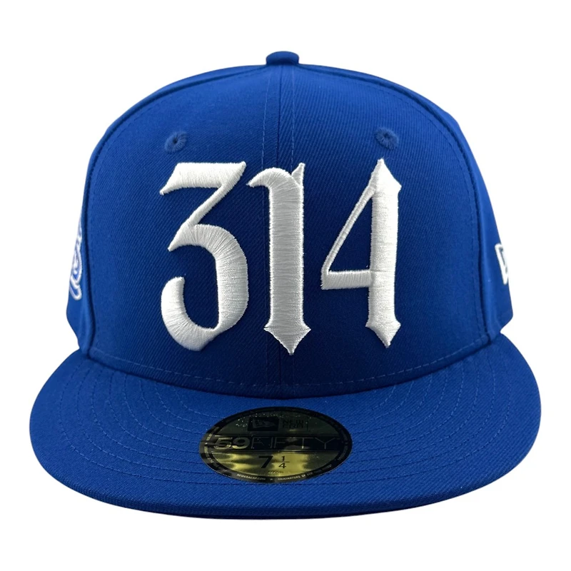 St. Louis Cardinals Royal Blue 314 Front Logo STL Side Patch Arch Batterman UV New Era 59FIFTY Fitted Hat
