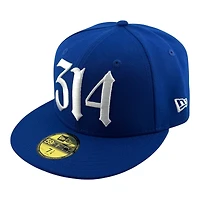 St. Louis Cardinals Royal Blue 314 Front Logo STL Side Patch Arch Batterman UV New Era 59FIFTY Fitted Hat