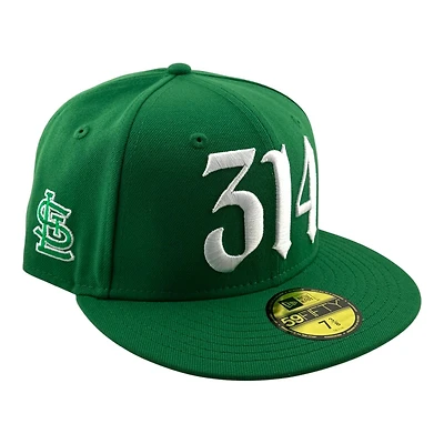 St. Louis Cardinals 314 Front Logo STL Side Patch Arch Batterman Red UV New Era 59FIFTY Fitted Hat