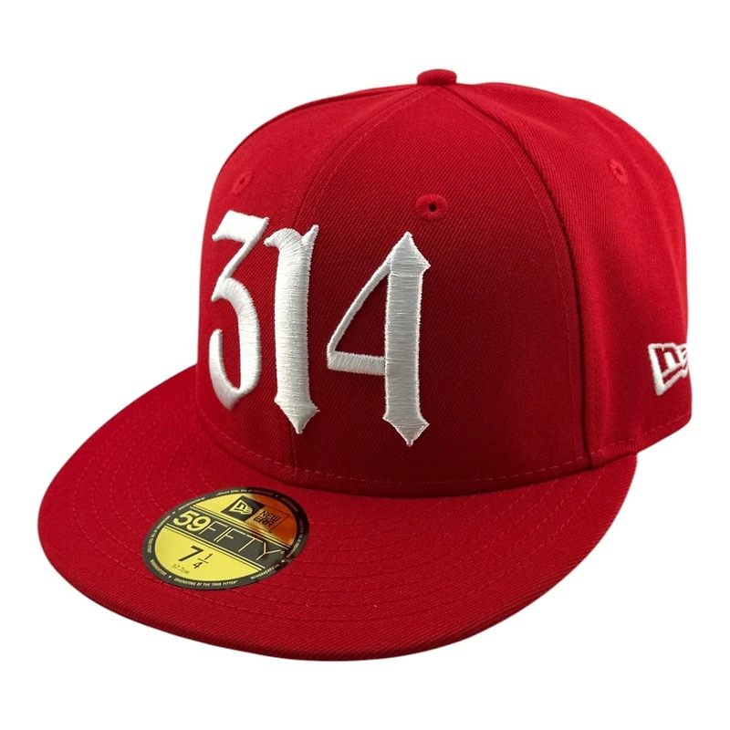 St. Louis Cardinals Red 314 Front Logo STL Side Patch Arch Batterman UV New Era 59FIFTY Fitted Hat