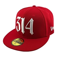 St. Louis Cardinals Red 314 Front Logo STL Side Patch Arch Batterman UV New Era 59FIFTY Fitted Hat