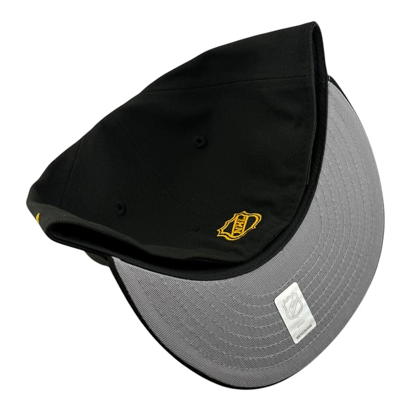 St. Louis Blues Black with Gold Outline Logo Gray UV New Era 59FIFTY Fitted Hat