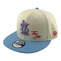 St. Louis Cardinals Chrome and Light Blue "The Lou" Arch Side Patch Red UV New Era 9FIFTY Snapback Hat
