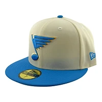 St. Louis Blues Chrome and Blue Gray UV NHL New Era 59FIFTY Fitted Hat