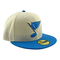 St. Louis Blues Chrome and Blue Gray UV NHL New Era 59FIFTY Fitted Hat